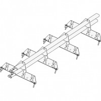 Снегозадержатель ROOFsystems PRESTIGE ZN 45*25 (овал), 3м  NEXT 4 опоры Т-обр. цинк