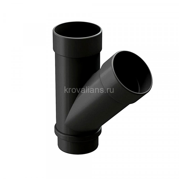 Docke LUX 140/100 мм Тройник 45 Карбон, 6шт/уп