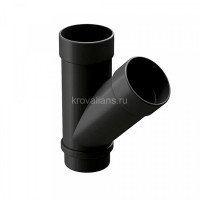 Docke LUX 140/100 мм Тройник 45 Карбон, 6шт/уп