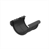 Galeco PVC 152 130/100 Соединитель желоба Черный RAL 9005 (25шт/уп)