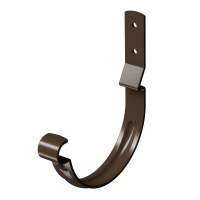 Docke STAL PREMIUM 125/90 мм Карнизный крюк короткий Каштан RAL8017 60шт/упак