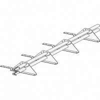 Снегозадержатель ROOFsystems PRESTIGE ZN 45*25 (овал), 3м  NEXT ФАЛЬЦ 4 опоры Т-обр. цинк