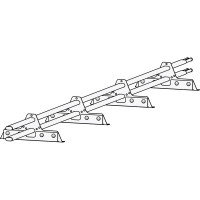 Снегозадержатель ROOFsystems ELITE 40*20 (овал), 3м  NEXT ФАЛЬЦ 4 опоры Т-обр. RAL 3005