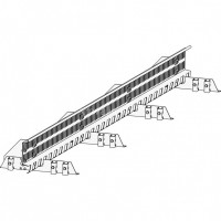 Снегозадержатель ROOFsystems PRESTIGE ZN 45*25 (овал), 3м Click ФАЛЬЦ Т-обр. опора цинк