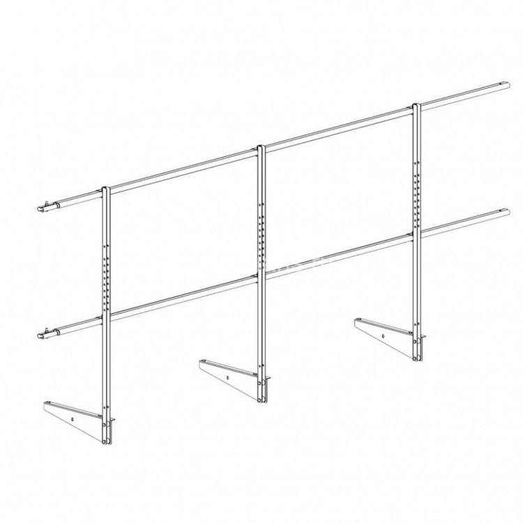 Перила к мостику кровельному ROOFsystems ELITE H-1200 3м RAL 8017