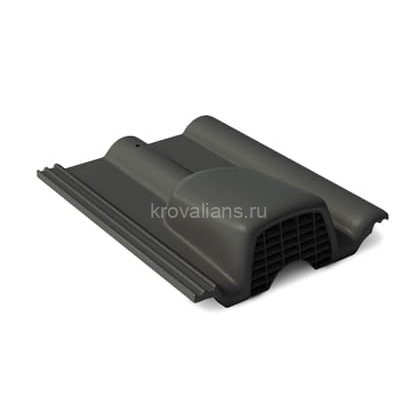 BRAAS Вентиляционная черепица Франкфурт черный (420х330 мм), 12 шт/паллет