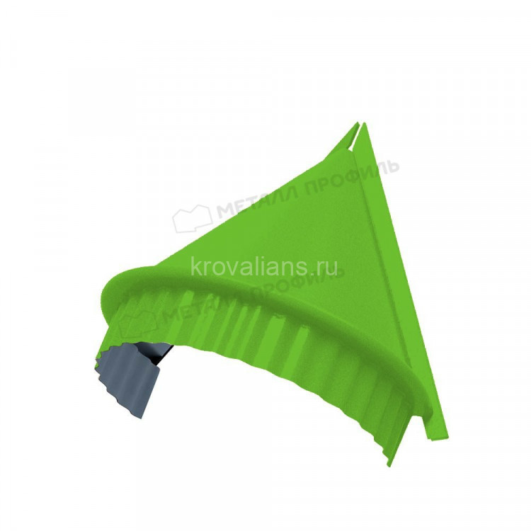 МеталлПрофиль Заглушка конька круглого конусная NormanMP (Полиэстер-01-6018-0.5) /1 шт/