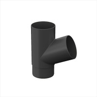 Galeco PVC 152 130/100 Тройник Черный RAL 9005 (10шт/уп)