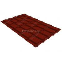 Металлочерепица Grand Line (Гранд Лайн) квадро 0,45 PE RAL 3009 /1 кв.м./