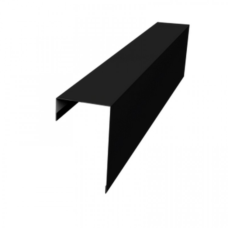 Планка торцевая фасадная фальц 65мм 0,5 Drap RAL 9005 черный (3м) Планка торцевая фасадная фальц 65мм 0,5 Drap RAL 9005 черный (3м)