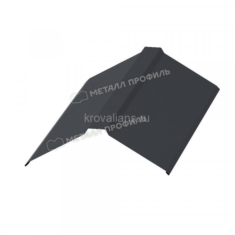 МеталлПрофиль Планка конька плоского 150х150х2000 (VikingMP E-20-7024-0.5) /1 шт/