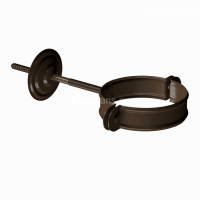 Docke STAL PREMIUM 125/90 мм Хомут трубы Каштан RAL8017 40шт/упак