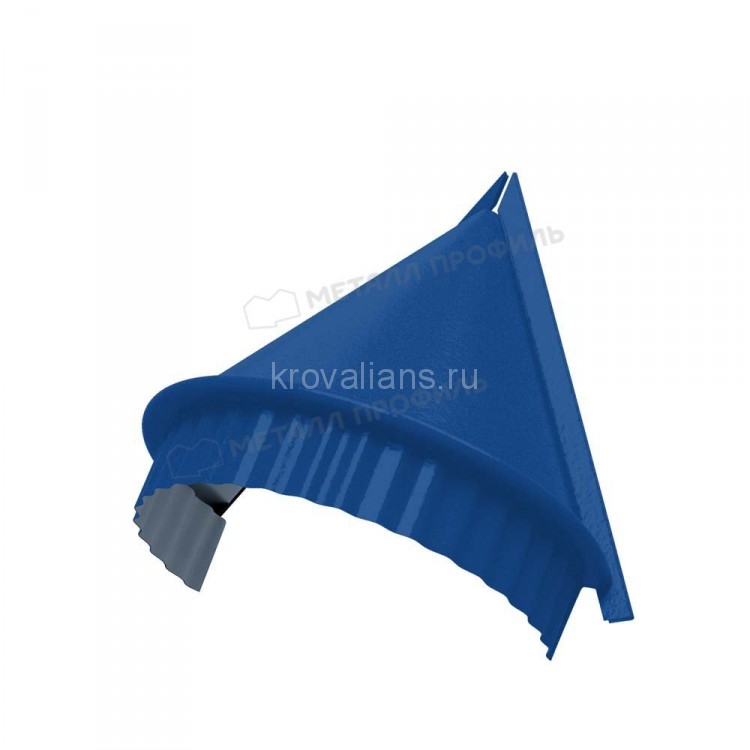 МеталлПрофиль Заглушка конька круглого конусная NormanMP (Полиэстер-01-5005-0.5) /1 шт/