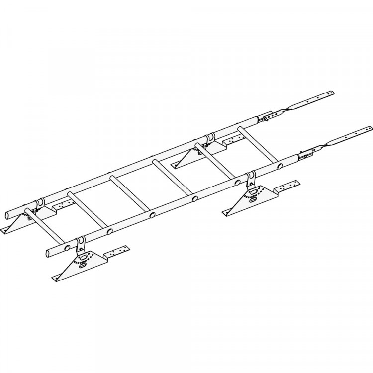 Лестница кровельная ROOFsystems PRESTIGE ZN600 1,2м Композит RAL 3005