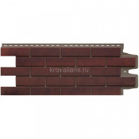 Фасадная панель Grand Line Кликерный кирпич Design Plus кофе с темно-бежевым швом