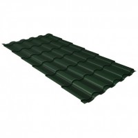 Металлочерепица Grand Line (Гранд Лайн) кредо 0,5 Velur20 RAL 6020 /1 кв.м./