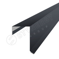 Планка торцевая кровельная 2000 Фальц Stynergy (CORUNDUM50-RAL7024-0.5)