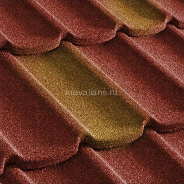 Композитная черепица Metrotile (Метротайл) MetroMistral (Красно-Желтый) /лист/