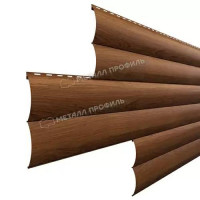 Сайдинг МеталлПрофиль Woodstock-В-28х330 (ECOSTEEL-01-МореныйДуб-0.5) /1 шт/