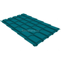 Металлочерепица Grand Line (Гранд Лайн) квадро 0,45 PE RAL 5021 /1 кв.м./