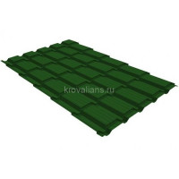 Металлочерепица Grand Line (Гранд Лайн) квадро 0,45 PE RAL 6002 /1 кв.м./