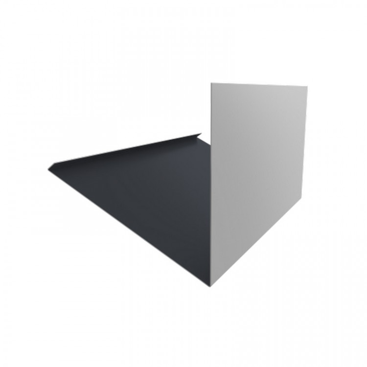 Планка примыкание верхнее к трубе фальц Grand Line 0,5 PurPro Matt 275 RAL 7024 мокрый асфальт (2м) Планка примыкание верхнее к трубе фальц Grand Line 0,5 PurPro Matt 275 RAL 7024 мокрый асфальт (2м)