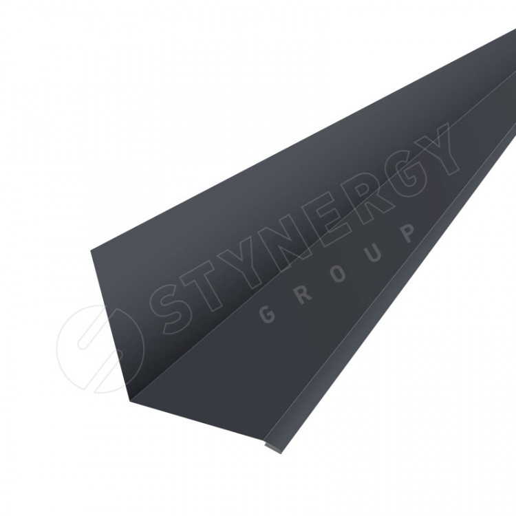 Планка для верхнего примыкания к стене 2000 Фальц Stynergy (CORUNDUM50-RAL7024-0.5) Планка для верхнего примыкания к стене 2000 Фальц Stynergy (CORUNDUM50-RAL7024-0.5)