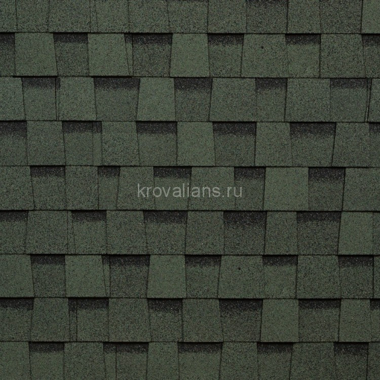 Гибкая черепица Шинглас (Shinglas) Фазенда (Зеленый) /1 кв.м/