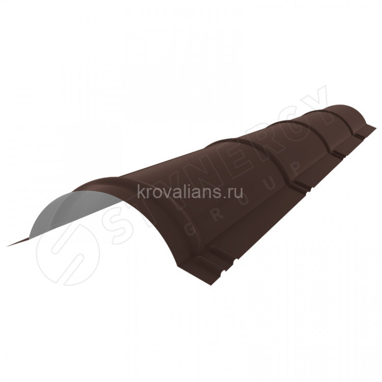 Конек полукруглый R110х2000 Stynergy (Стинержи) (Полиэстер-8017-0.45) /1 шт/ Конек полукруглый R110х2000 Stynergy (Стинержи) (Полиэстер-8017-0.45) /1 шт/