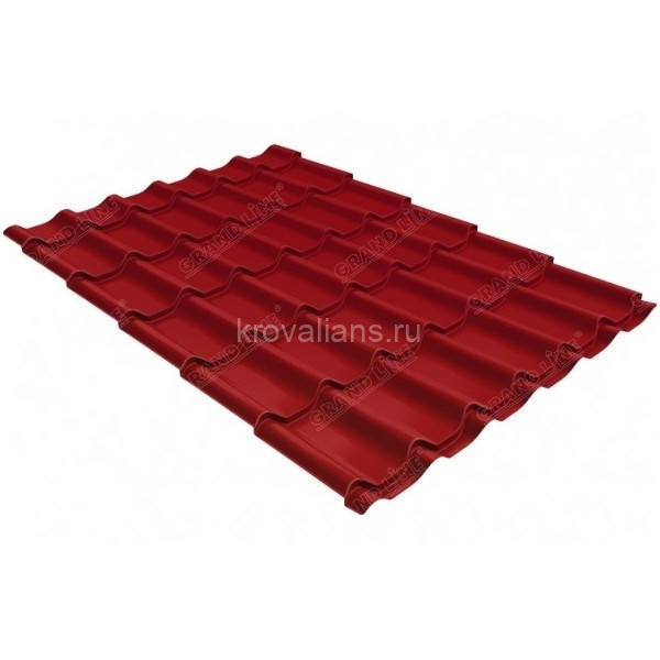 Металлочерепица классик Grand Line (Гранд Лайн) 0,45 Drap ST RAL 3005 /1 кв.м./