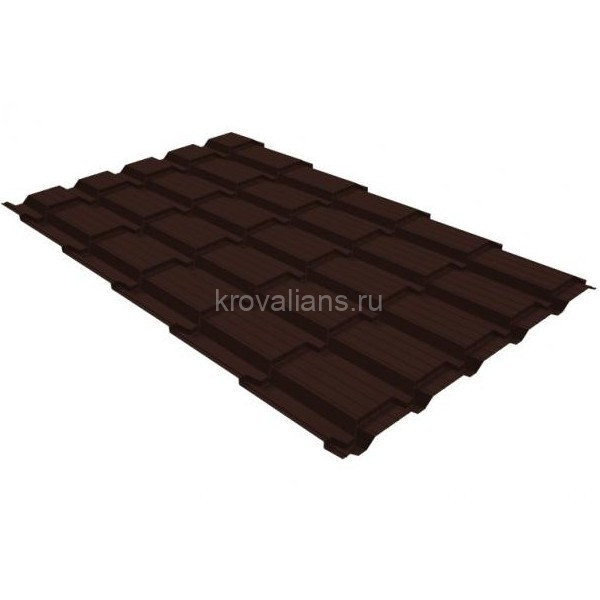 Металлочерепица Grand Line (Гранд Лайн) квадро 0,45 PE RAL 8017 /1 кв.м./