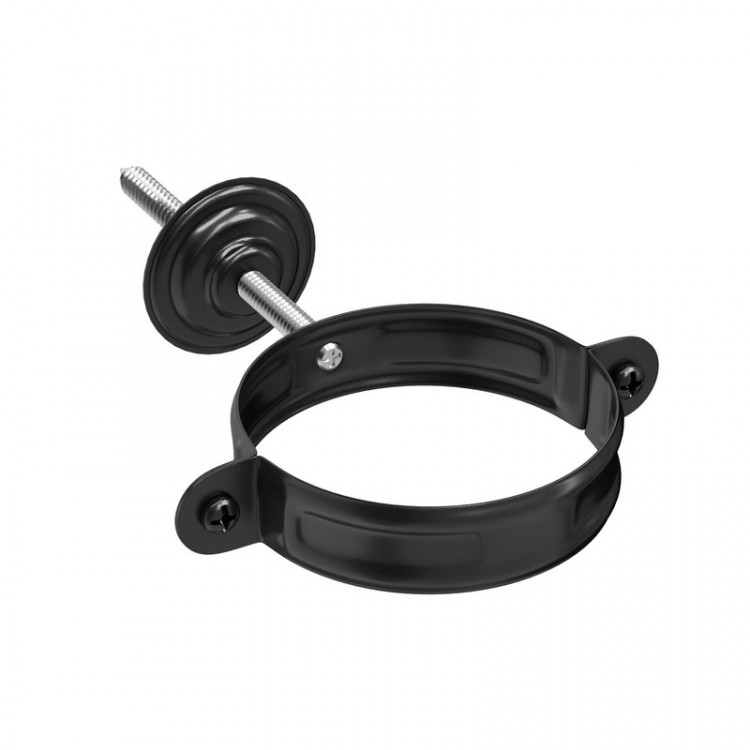 AS COMF PE 125/90 Хомут трубы с комплектом крепления RAL9005 20 шт/уп