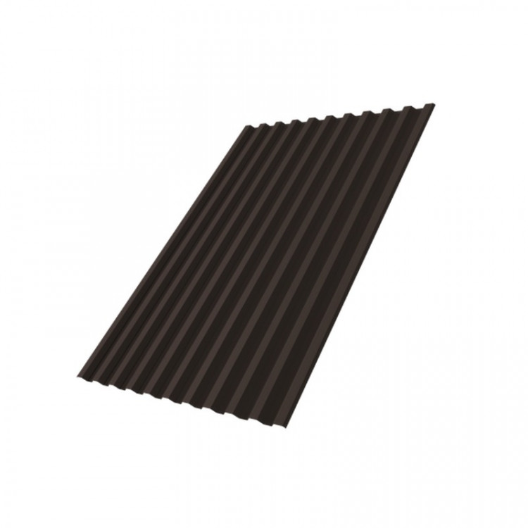 Профнастил С21R 0,5 Satin RR 32 темно-коричневый
