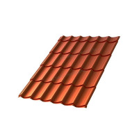 Металлочерепица МеталлПрофиль Ламонтерра-X (AGNETA-20-Copper\Copper-0.5) /1 кв.м./