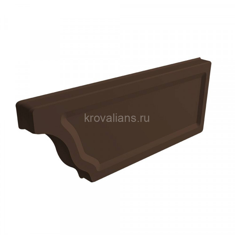 Vortex Project 210/150 Заглушка желоба правая RAL 8017 шоколад