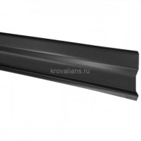 BRAAS планка Вака 2300 х 80 мм Россия (двухсторонняя) серый/черный RAL 7030/ RAL7016)
