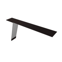 Планка карнизная фальц 130х80 0,5 PurPro Matt 275 RAL 9005 черный (2м)