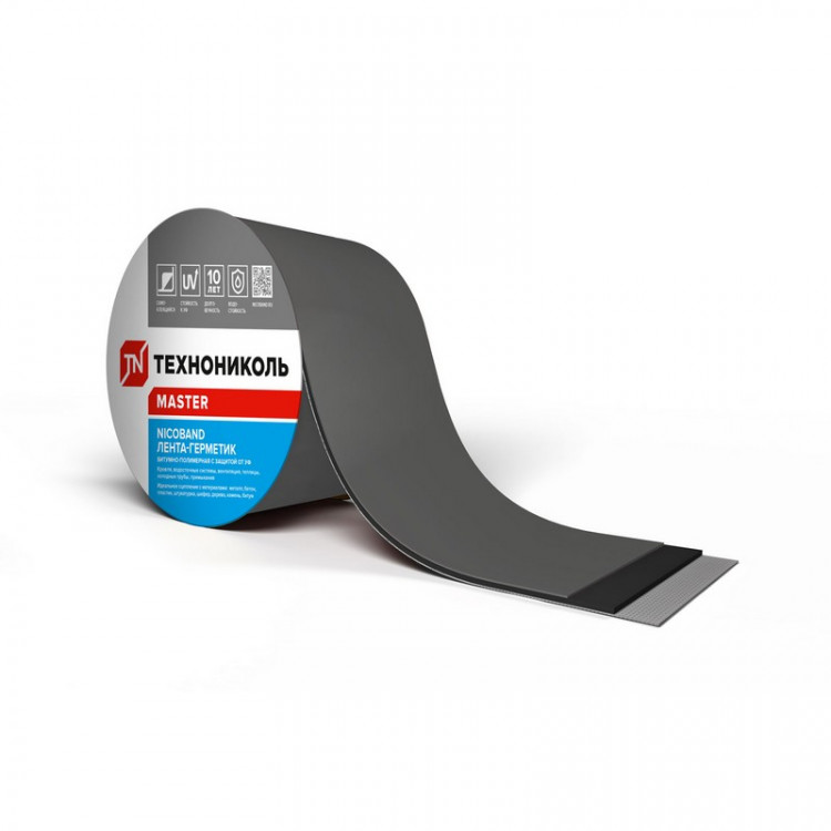 Лента для примыканий Nicoband 10 метра Х 75 мм (Серый) /1 шт/