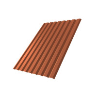 Профнастил С20А Grand Line 0,5 PurLite Мatt RAL 8004 терракота