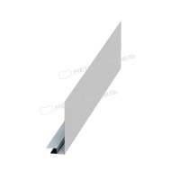 МеталлПрофиль Планка карнизного свеса сложная 250х50х3000 (PURETAN-20-9010-0.5) /1 шт/