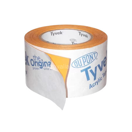 Tyvek (Тайвек) скотч для герметизации перехлестов Acrylic Tape (75ммх25м)