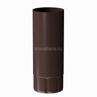Docke STAL PREMIUM 125/90 мм Труба водосточная 1 м Шоколад RAL8019 20шт/упак