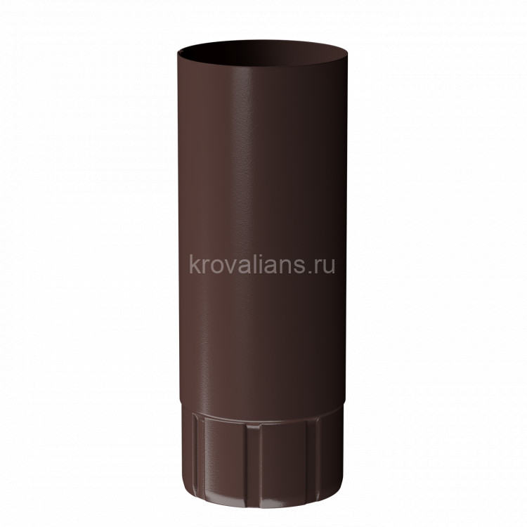 Docke STAL PREMIUM 125/90 мм Труба водосточная 1 м Шоколад RAL8019 20шт/упак