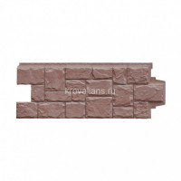 Фасадная панель Grand Line Крупный камень Design Plus миндаль (0,982*0,383) 10шт/уп