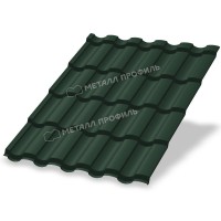 Металлочерепица МеталлПрофиль Монтекристо-M (Colorcoat Prisma-03-6005-0.5) /1 кв.м./