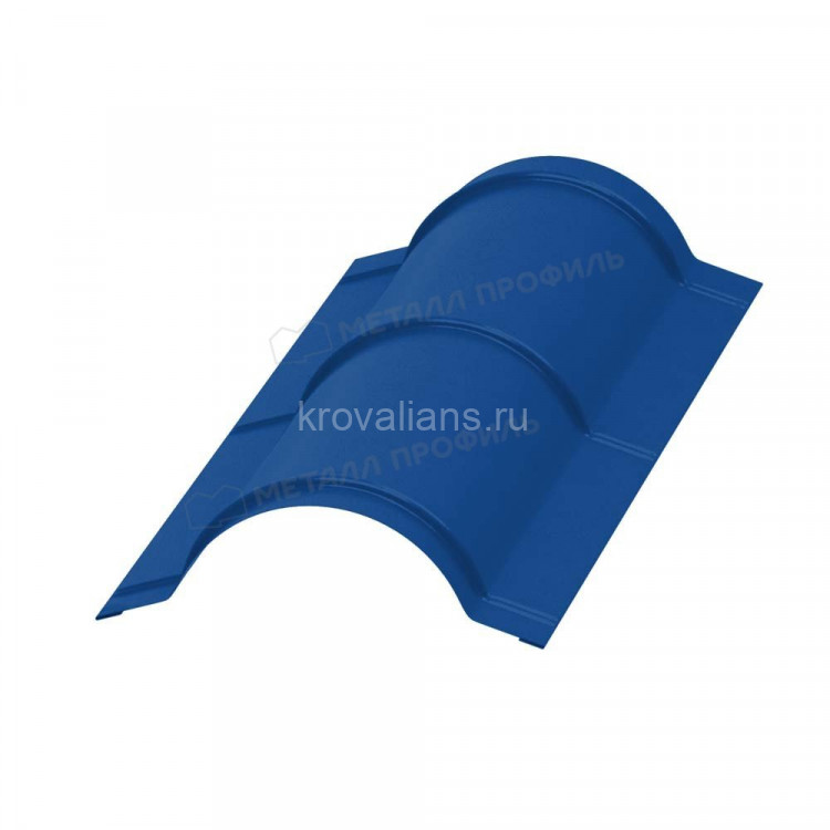 МеталлПрофиль Планка конька круглого R110х2000 NormanMP (Полиэстер-01-5005-0.5) /1 шт/