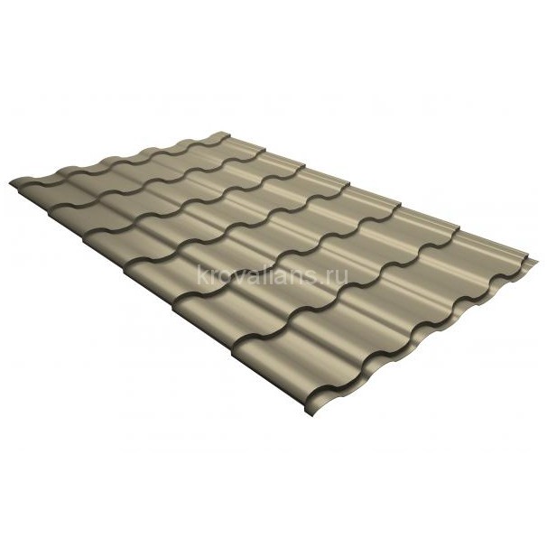 Металлочерепица Grand Line (Гранд Лайн) кредо 0,5 Satin RAL 1015 /1 кв.м./