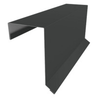 Планка торцевая кровельная фальц 65х97 0,5 Satin с пленкой RAL 7016 антрацитово-серый (2м)