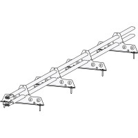 Снегозадержатель ROOFsystems PRESTIGE ZN 45*25 (овал), 1,2м  NEXT Т-обр. опора RAL 8017