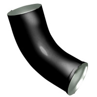Optima 125/90 Колено стока Optima 90мм RAL 9005 черный